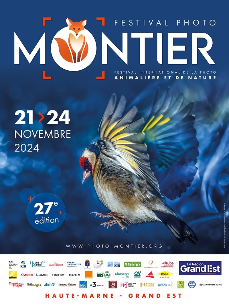 Affiche du Festival International de la Photo Animalière et de Nature de Montier-en-Der 2024