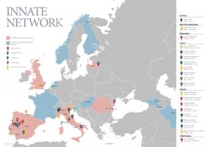 Carte du réseau INNATE 2016 - SKUA Nature Group