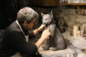 B.Colin dans son atelier - B.Colin