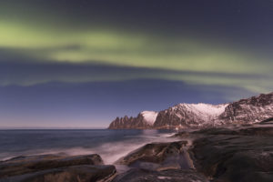 Aurore boréale sur Senja - Norvège - © Aventure Arctique