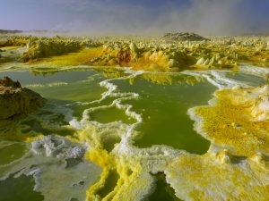 Dallol, un véritable arc en ciel minéral au coeur de la dépression Danakil au nord de l'Ethiopie - Olivier Grunewald