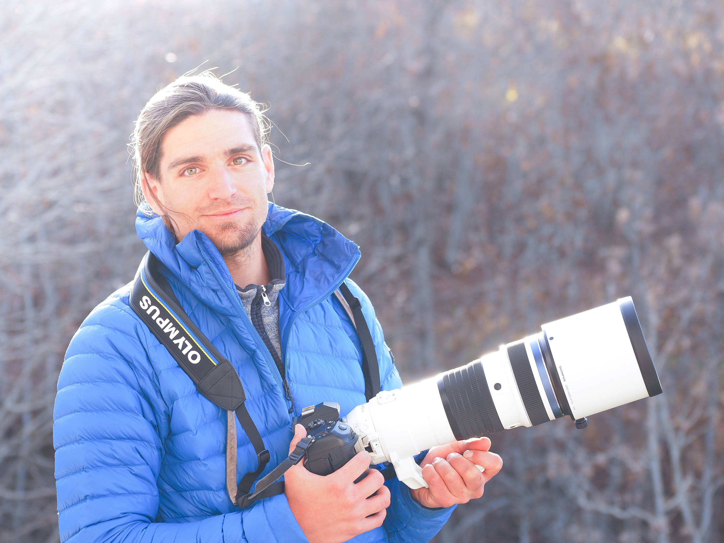 Léo Gayola en shooting avec le M.Zuiko Digital ED 150-400mm F4.5 TC1.25x IS PRO - Léo gayola